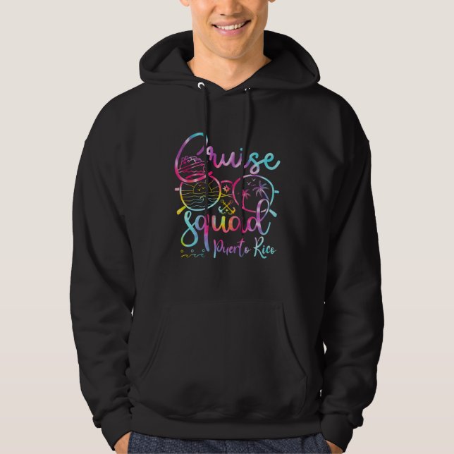 Puerto Rico Cruise Squad 2023 Tie Dye Holiday Matc Hoodie (Front)