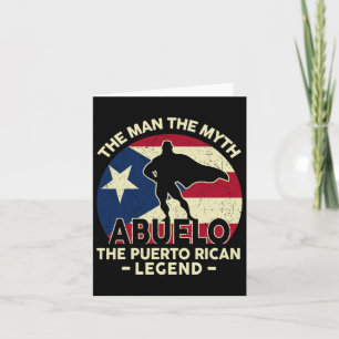 Puerto Rico Dad Shirt Abuelo Man Myth Puerto Rican Card