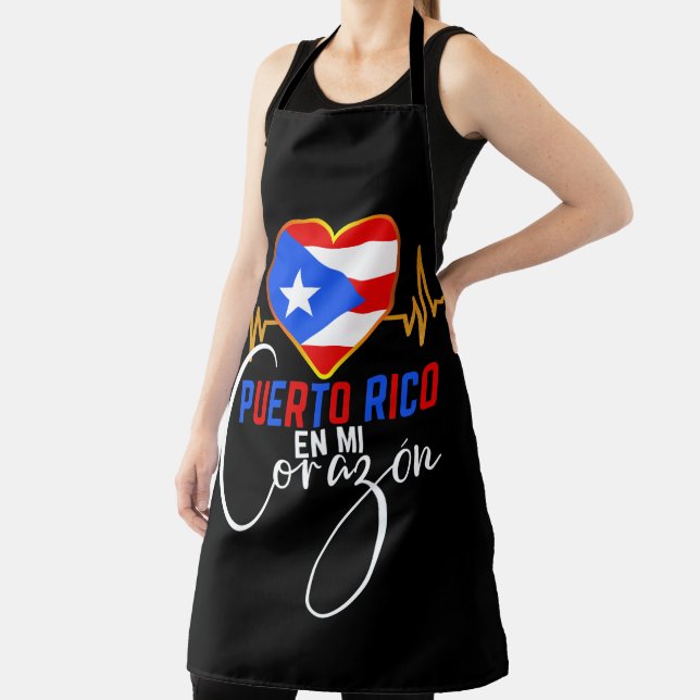 Puerto Rico en mi Corazon Puerto Rican Pride Apron (Insitu)