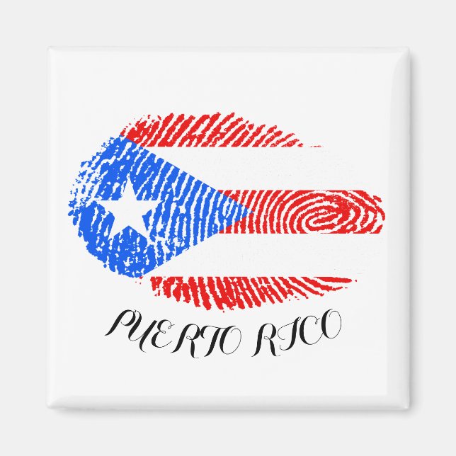 Puerto Rico Fingerprint Magnet (Front)