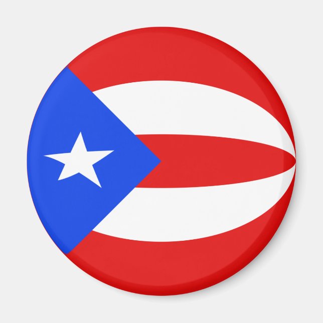 Puerto Rico Fisheye Flag Magnet (Front)
