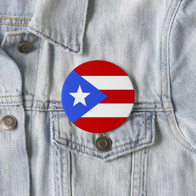 Puerto Rico flag 7.5 Cm Round Badge (In Situ)