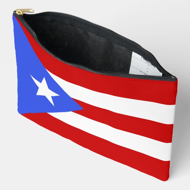 Puerto Rico flag Accessory Pouch (Open)