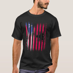 Puerto Rico Flag Albania Grown Country Flags Strip T-Shirt