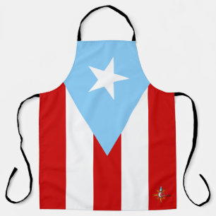 Puerto Rico Flag All Over Print Large Apron