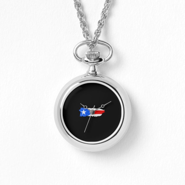 Puerto Rico flag and map Watch (Front)