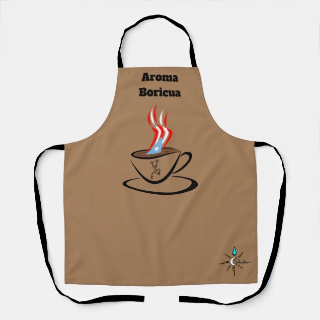 Puerto Rico Flag Aroma All Over Print Medium Apron (Front)