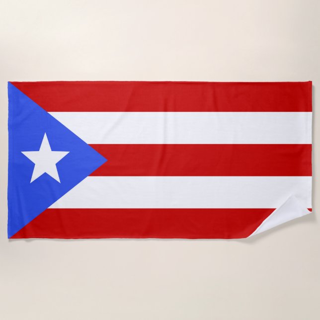 Puerto Rico flag Beach Towel (Front)