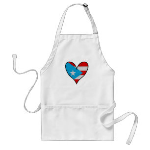 Puerto Rico Flag Boricua Heart, Puerto Rican Standard Apron