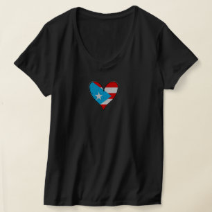 Puerto Rico Flag   Boricua Heart, Puerto Rican T-Shirt