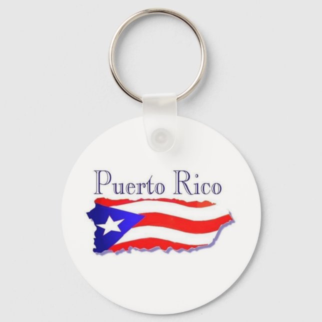 Puerto Rico Flag Boricua Key Ring (Front)