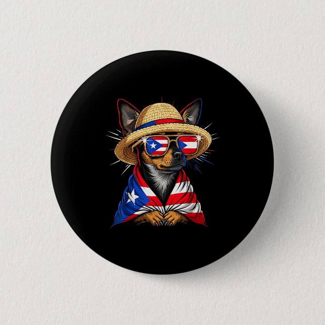 Puerto Rico Flag Boricua Puerto Rican Flag  6 Cm Round Badge (Front)