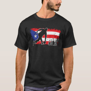 Puerto Rico Flag Bowling League Team Coach Cool Bo T-Shirt