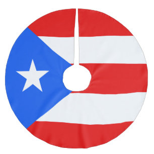 Puerto Rico Flag Brushed Polyester Tree Skirt