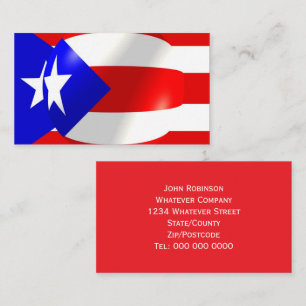 Puerto Rico Flag Business Card