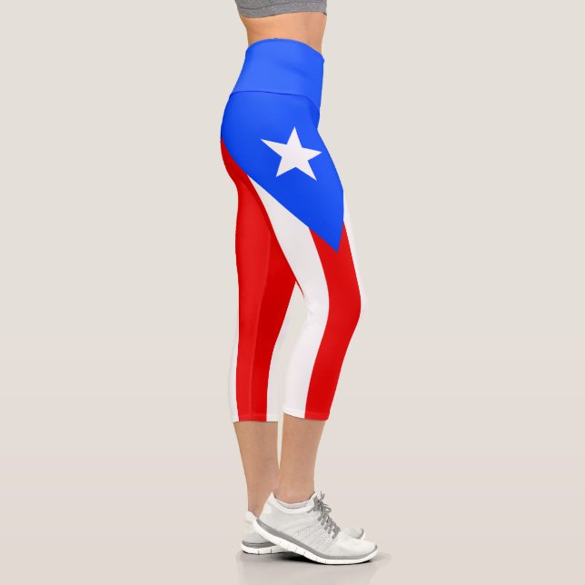 Puerto Rico Flag Capri Leggings (Right)