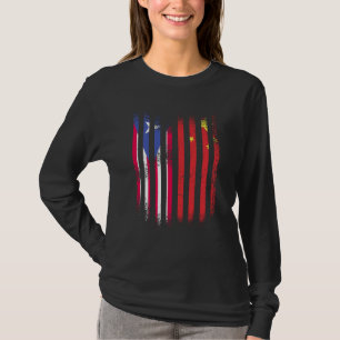 Puerto Rico Flag China Grown Country Flags Stripes T-Shirt