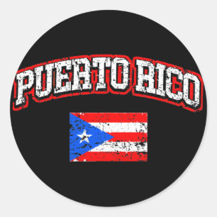 Puerto Rico  Flag Classic Round Sticker