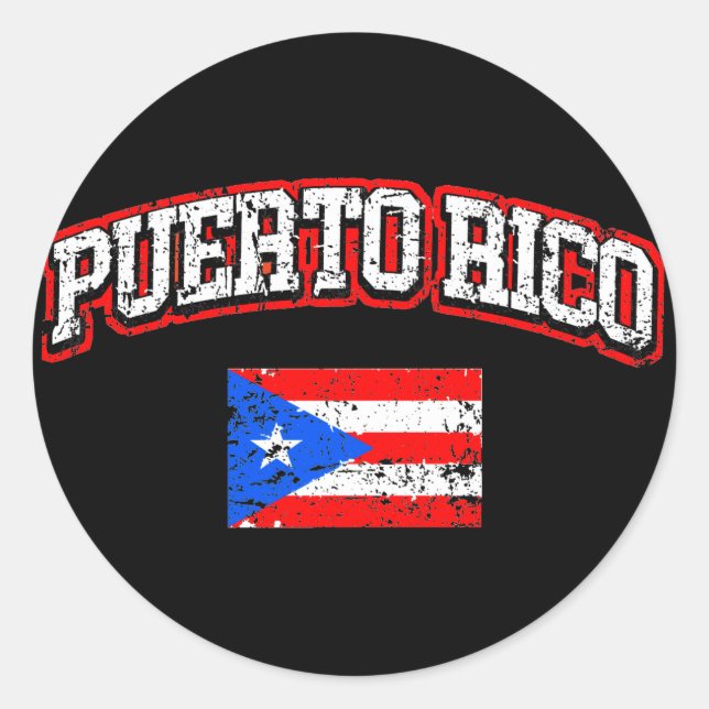 Puerto Rico  Flag Classic Round Sticker (Front)