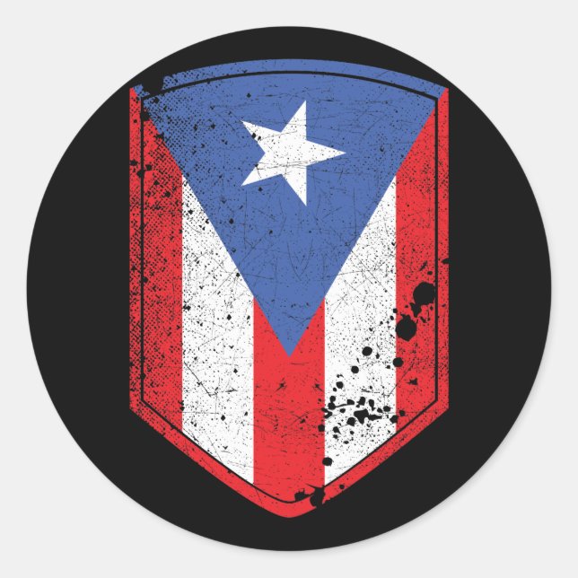 Puerto Rico Flag Classic Round Sticker (Front)