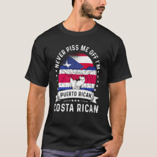 Puerto Rico Flag Costa Rica Grown Humour Pride T-Shirt