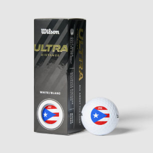 Puerto Rico flag custom golf ball set gift box