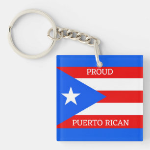 Puerto Rico Flag Design Key Ring