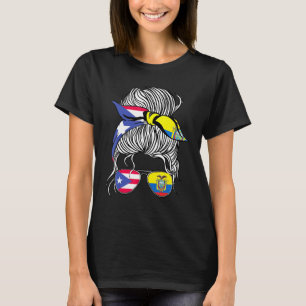 Puerto Rico Flag Ecuador Grown Women Girl Country T-Shirt