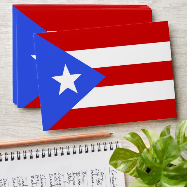 Puerto Rico flag Envelope (Stacked)