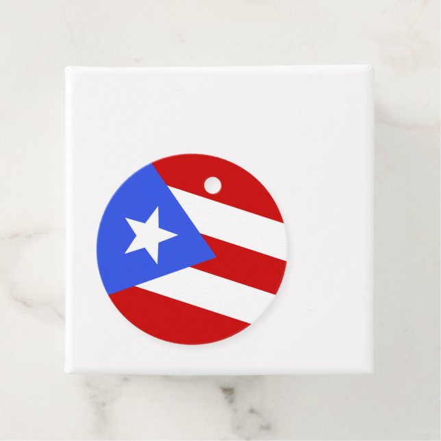 Puerto Rico flag Favour Tags (In Situ)