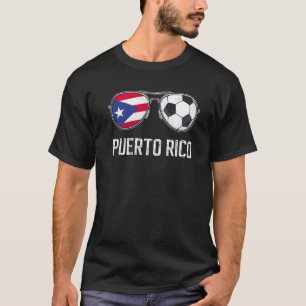 Puerto Rico Flag & Football Sunglass Puerto Rican  T-Shirt