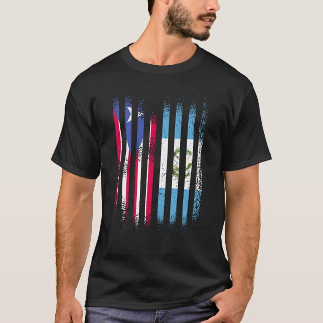 Puerto Rico Flag Guatemala Grown Country Flags Str T-Shirt (Front)