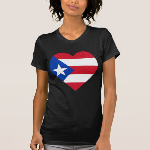 Puerto Rico Flag Heart T-Shirt