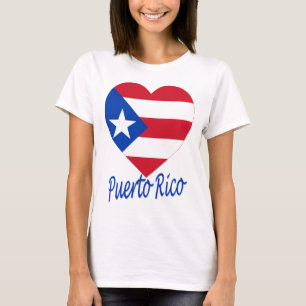 Puerto Rico Flag Heart T-Shirt
