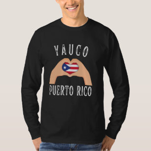 Puerto Rico Flag Heart Yauco City T-Shirt