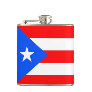 Puerto Rico Flag Hip Flask