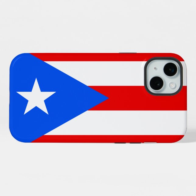 Puerto Rico flag iPhone Case (Back Horizontal)