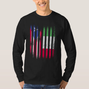Puerto Rico Flag Italy Grown Country Flags Stripes T-Shirt