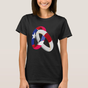 Puerto Rico Flag Japan Grown Ring Marriage Wedding T-Shirt