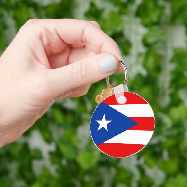 Puerto Rico flag Key Ring (Hand)