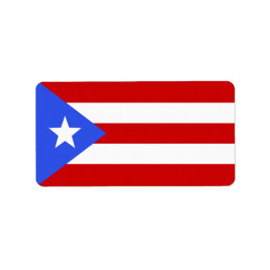 Puerto Rico flag Label