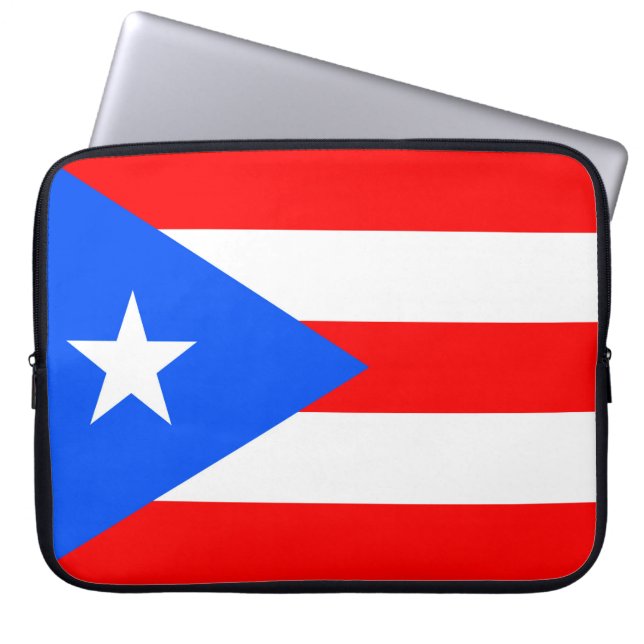 Puerto Rico Flag Laptop Sleeve (Front)