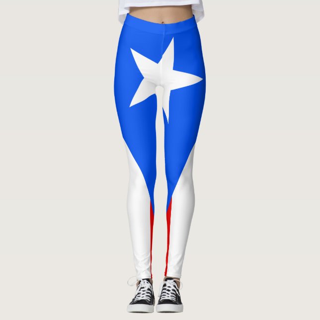 Puerto Rico Flag Leggings (Front)