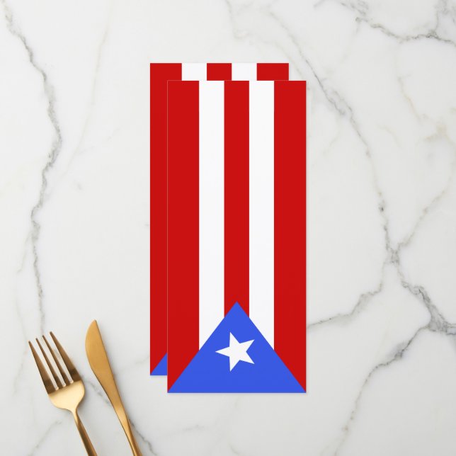 Puerto Rico flag Menu (Front/Back In Situ)