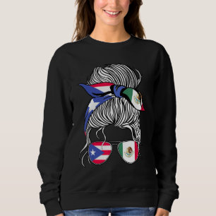 Puerto Rico Flag Mexico Grown Women Girl Country Sweatshirt