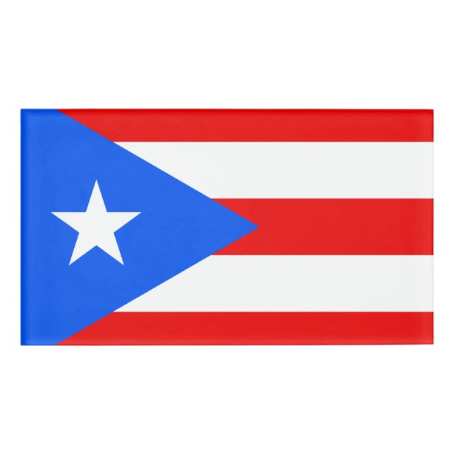 Puerto Rico Flag Name Tag (Front)