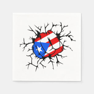 Puerto Rico Flag  Napkin