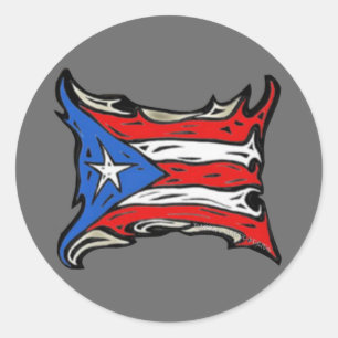 Puerto Rico Flag of Reggaeton Classic Round Sticker