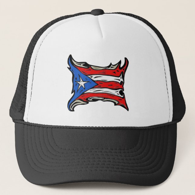 Puerto Rico Flag of Reggaeton Trucker Hat (Front)