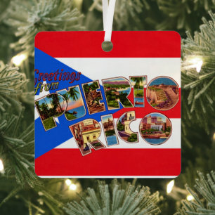 Puerto Rico Flag Ornament